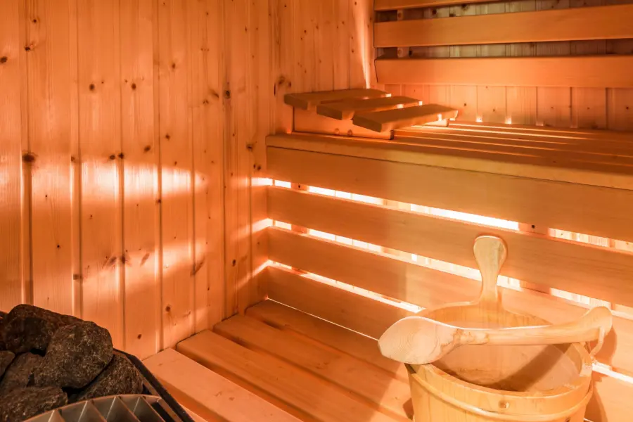 Spacious wooden sauna room in home 2025 10 03 14 19 04 utc min